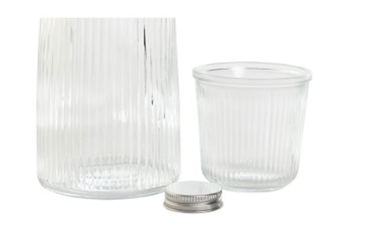 Botella y vaso Cristal