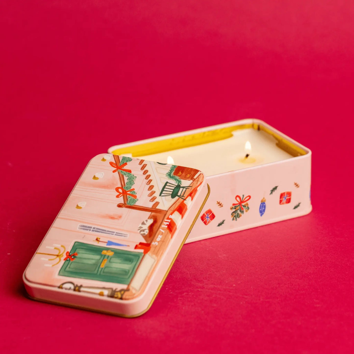 Lata vela Wassail navideña