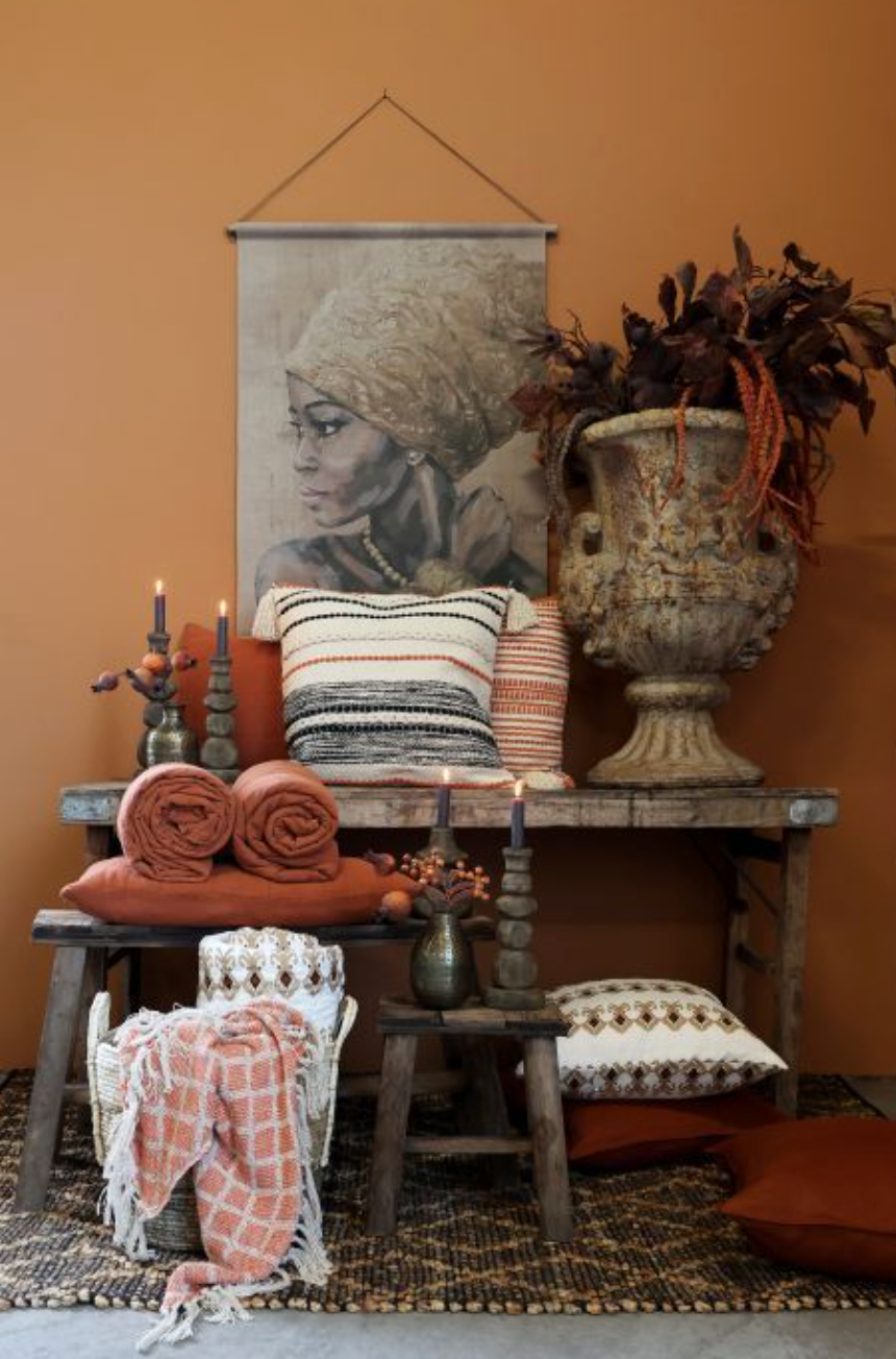 Plaid acolchado Terracota
