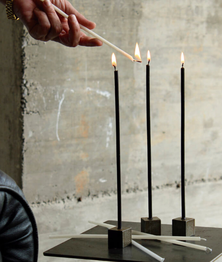 Velas Match con portavelas