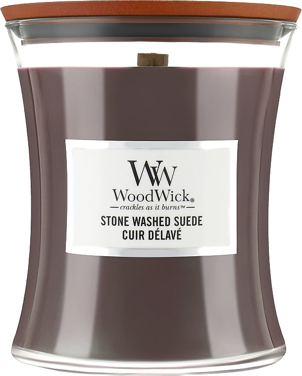 Velas chimenea Woodwick Cuero lavado