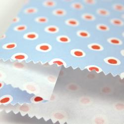 Bolsas de regalo azul a topos rojos