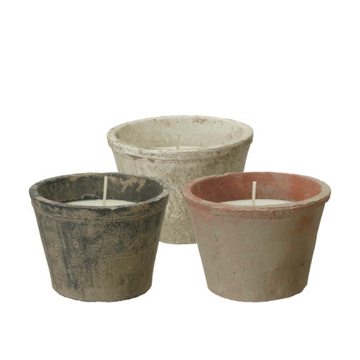 Velas terracota macetero pequeño