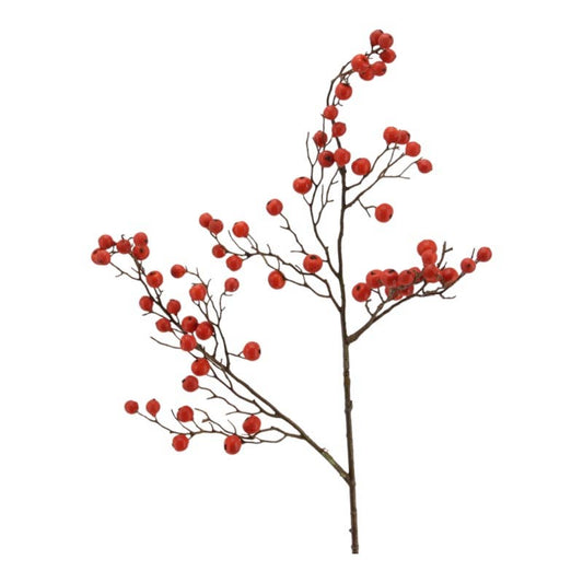 Rama de bayas 65 cm rojo