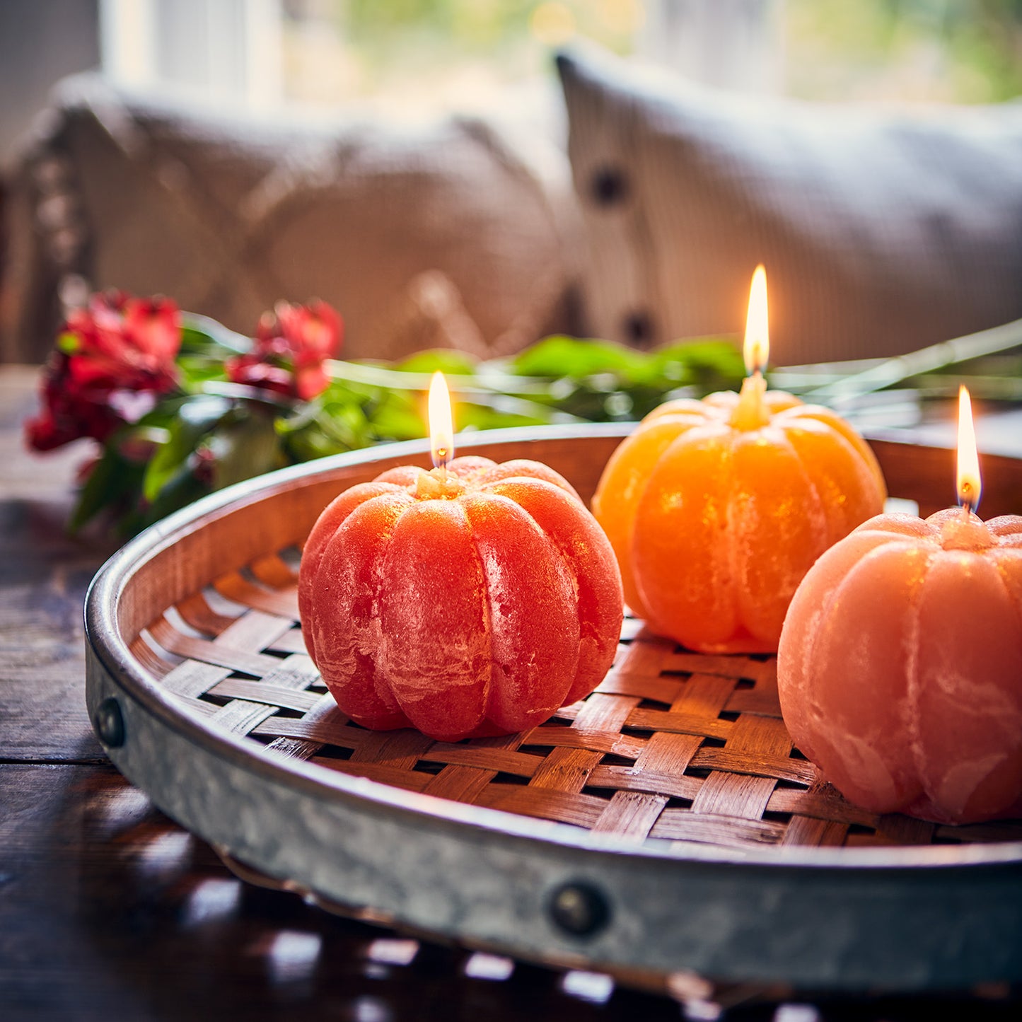 Vela calabaza pequeña, naranja