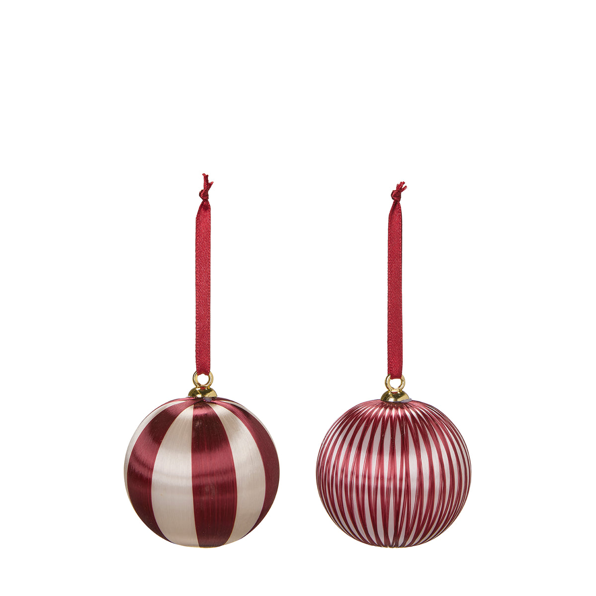 Bola Lustre set 2 burdeos y blanco
