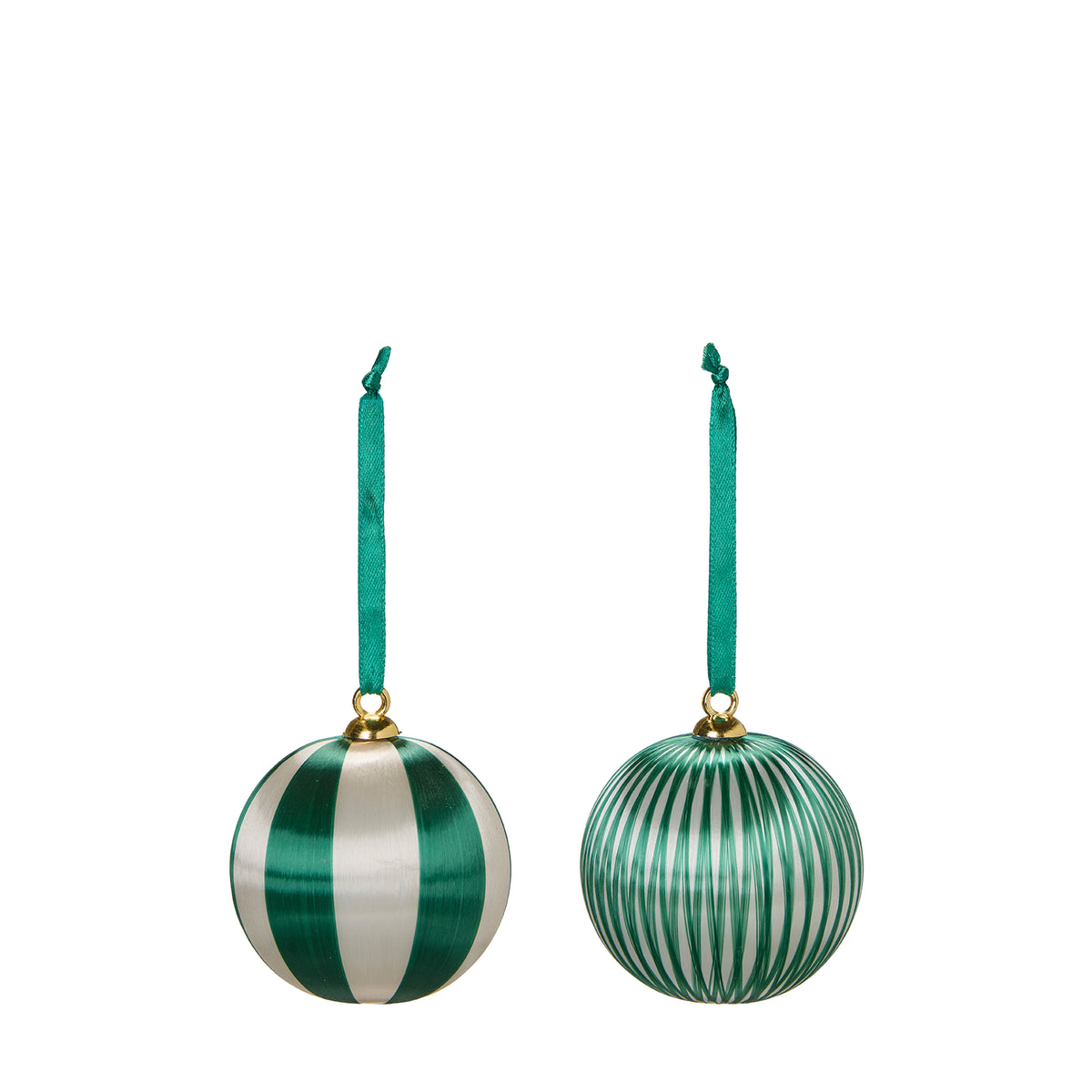 Bola Lustre set 2 verde y blanco