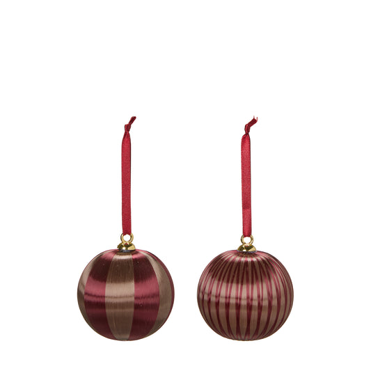 Bola Lustre set 2 burdeos y marrón
