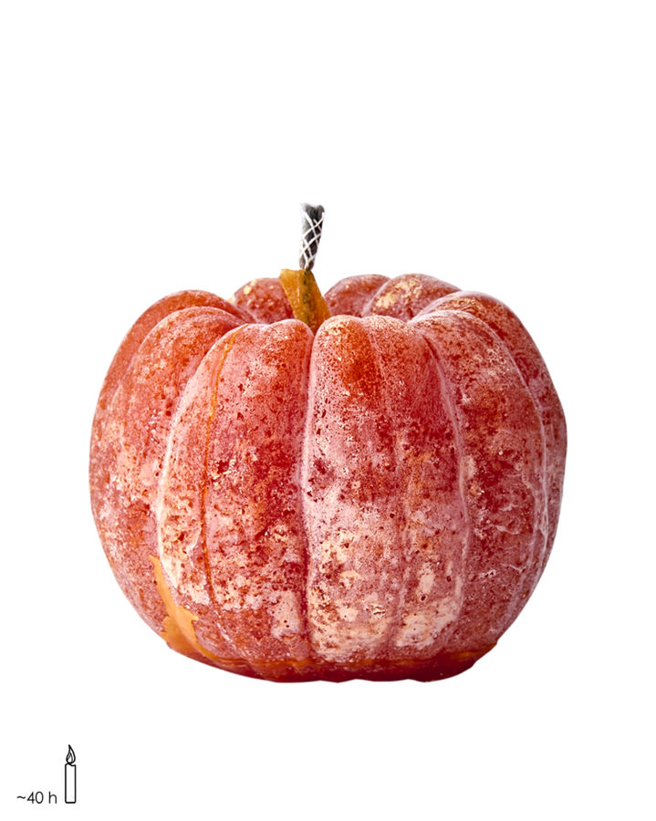 Vela calabaza grande, naranja oscuro