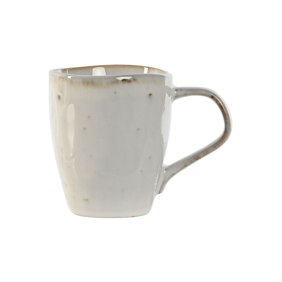 Mug gres grisáceo desgastado