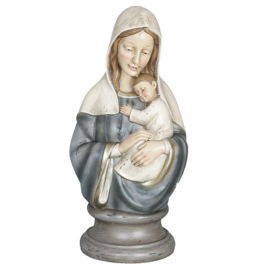 Figura Virgen María con niño Jesús