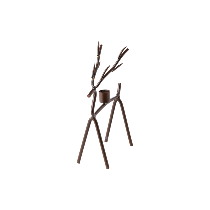 Portavelas Deer efecto oxido