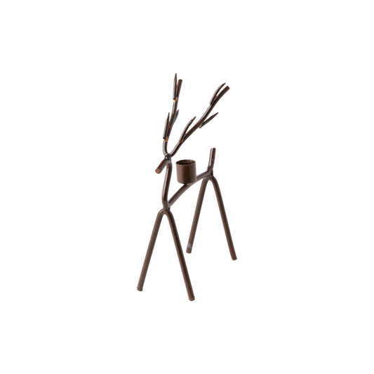 Portavelas Deer efecto oxido