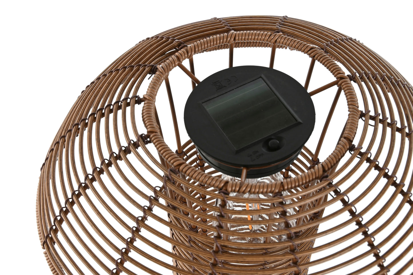 Lámpara solar marrón exterior