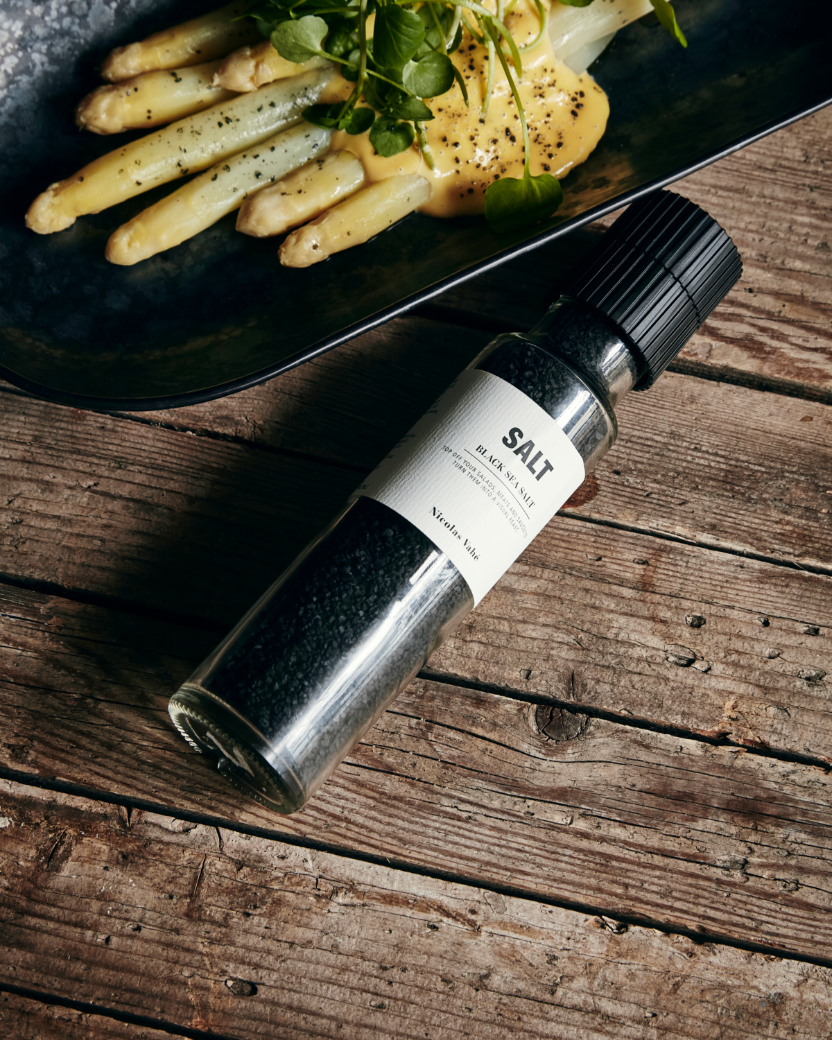 Sal marina con carbón activo