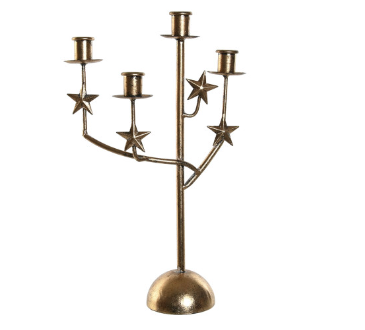 Candelabro metal estrellas