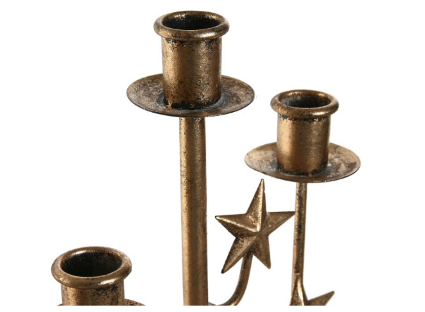 Candelabro metal estrellas