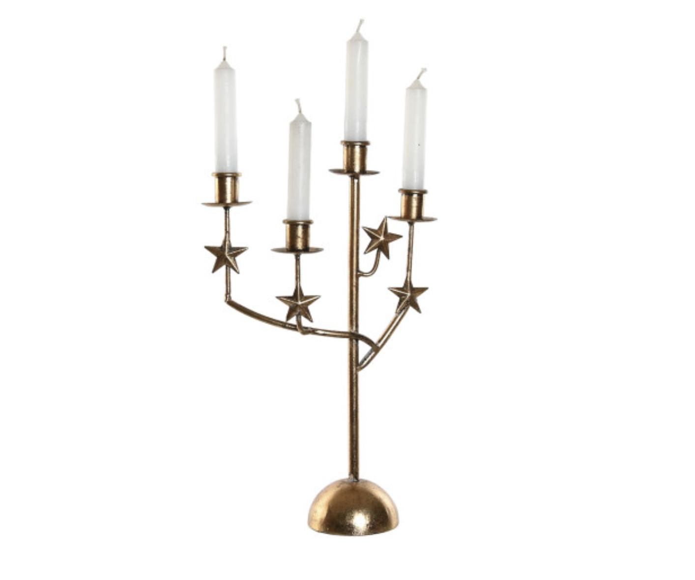 Candelabro metal estrellas