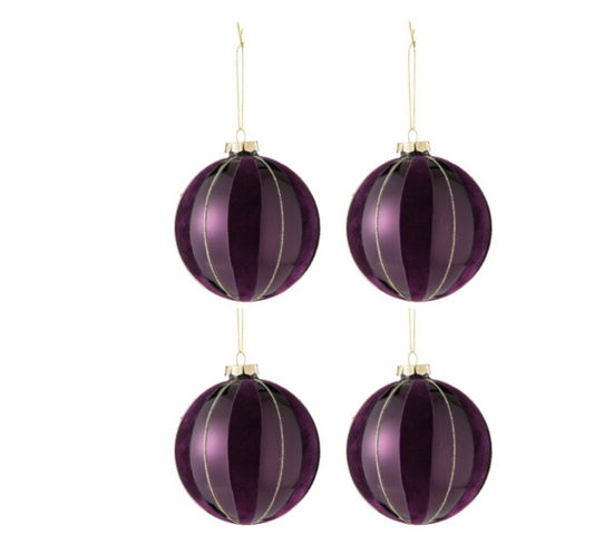 Set 4 bolas Velvet Purple