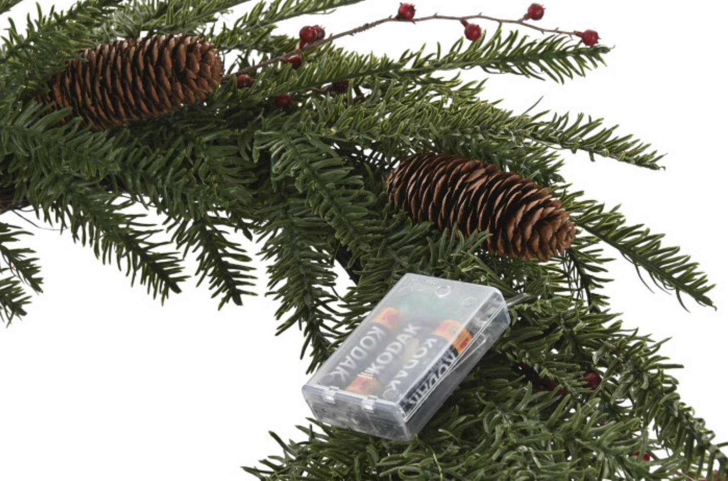 Corona bolitas rojas Led