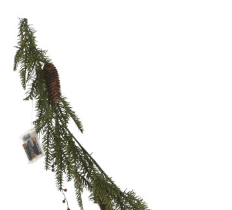 Guirnalda bolas rojas y led