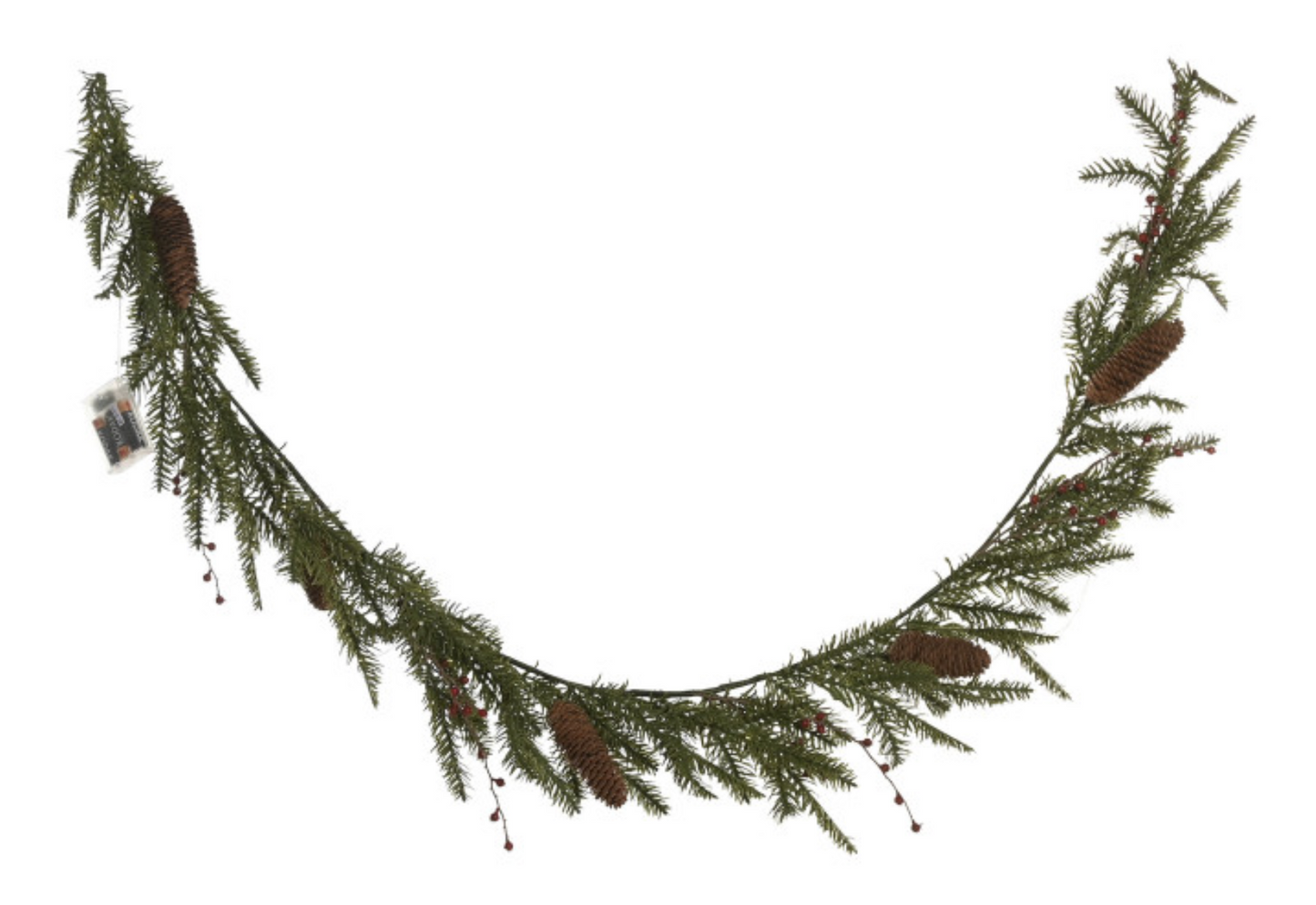 Guirnalda bolas rojas y led