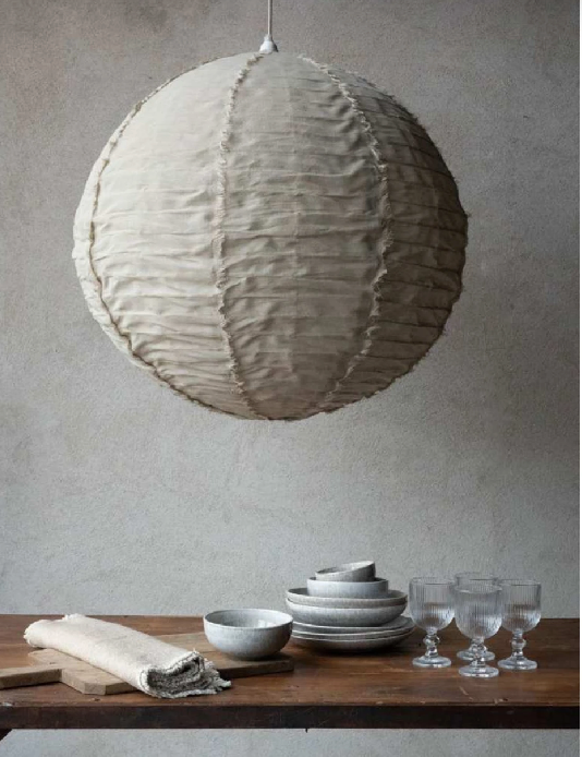 Lámpara bola Lino natural