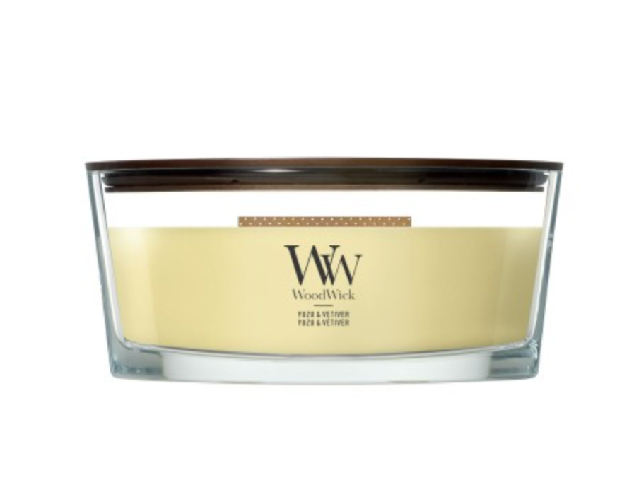 Velas chimenea Woodwick Yuzu y Vetiver