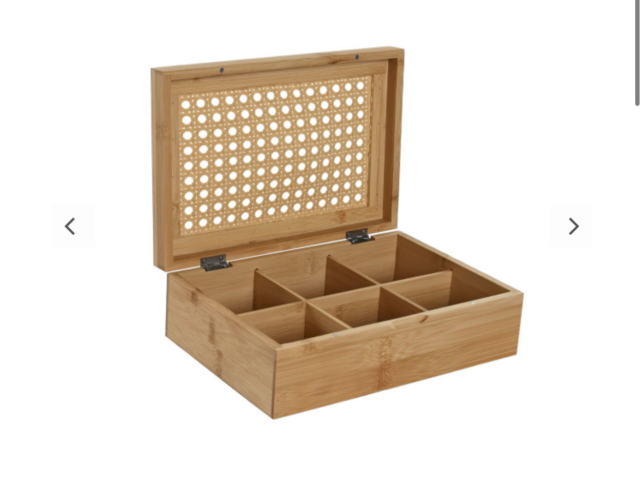 Caja bambú y ratán infusiones o joyero