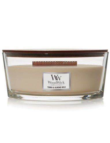 Velas chimenea Woodwick Tonka & Almond Milk