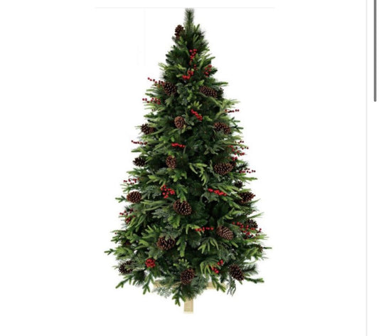 Árbol piñas luces incluidas 1,50