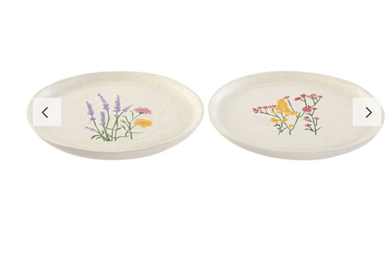 Plato flores porcelana
