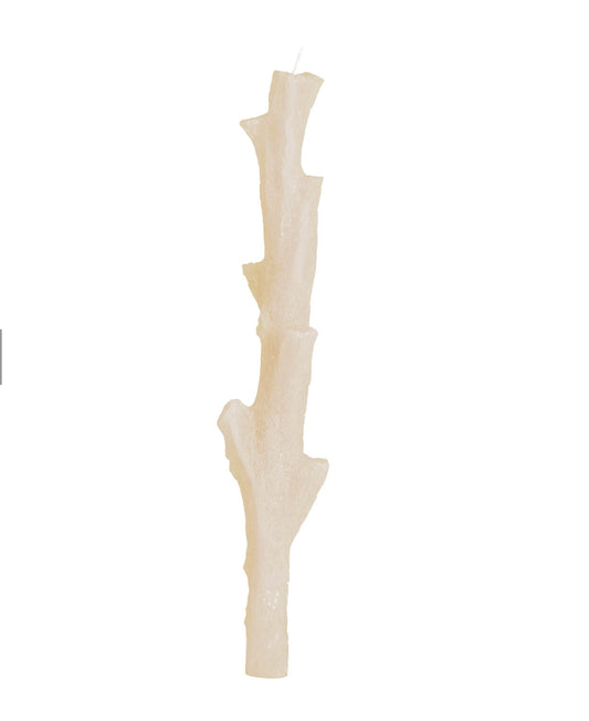 Vela candelabro coral color natural