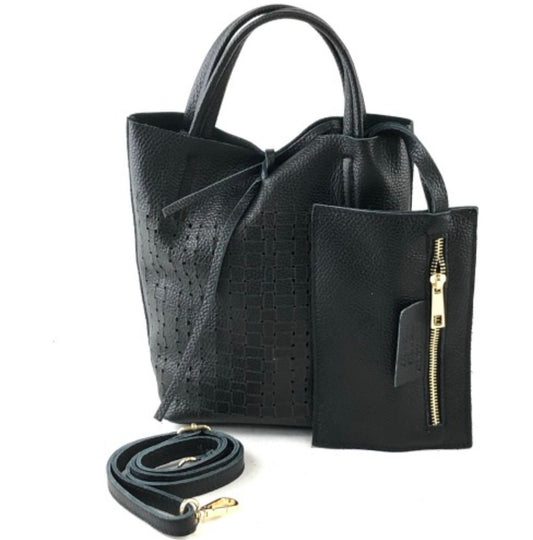 Bolso Marlon negro calado clásico