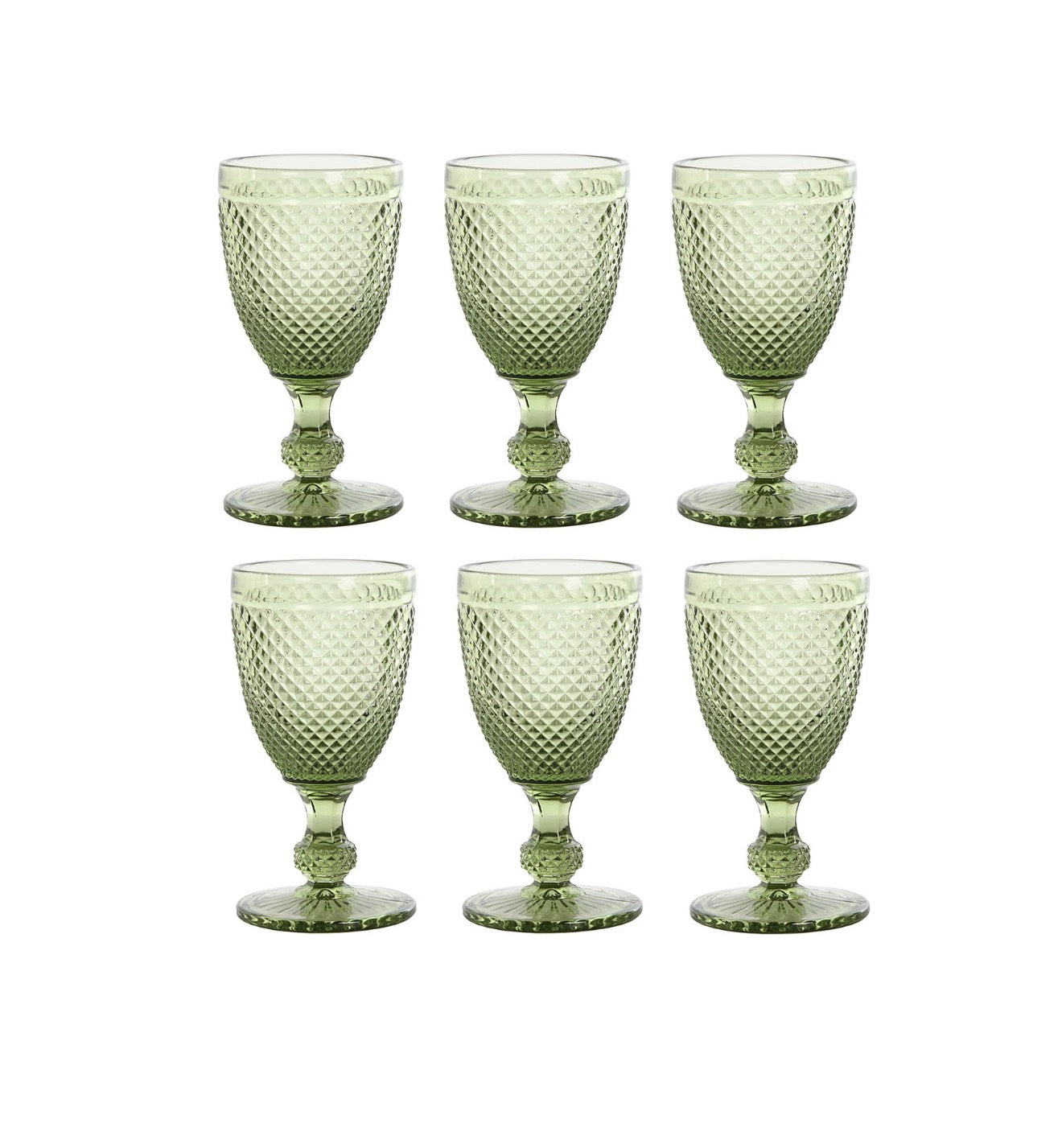 Set 6 copas cristal picos