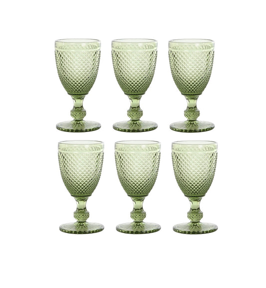 Set 6 copas cristal picos