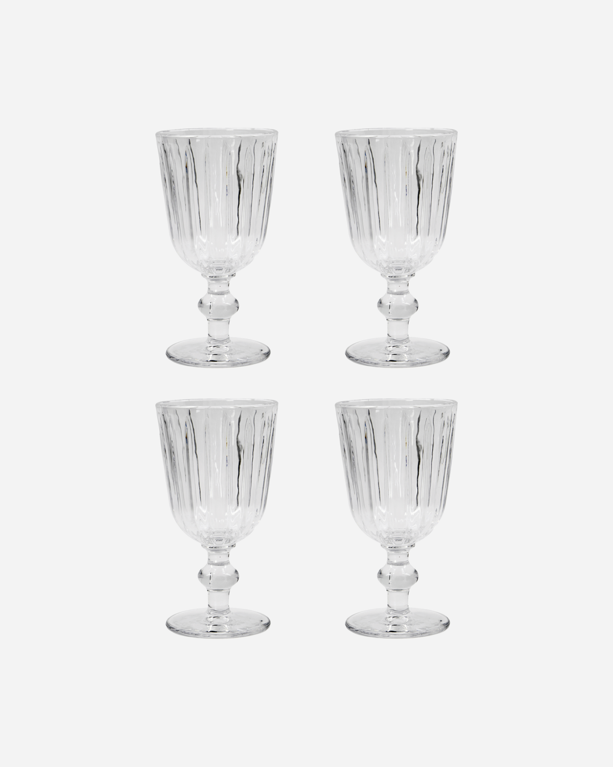 Copa cristal rayado set 4
