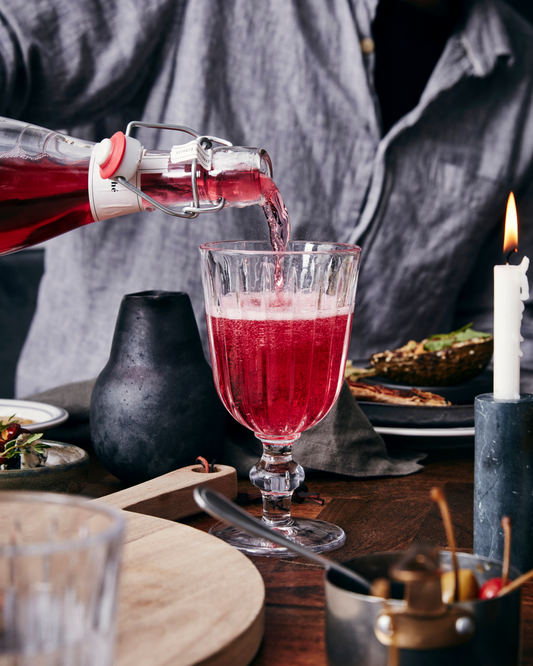 Copa cristal rayado set 4