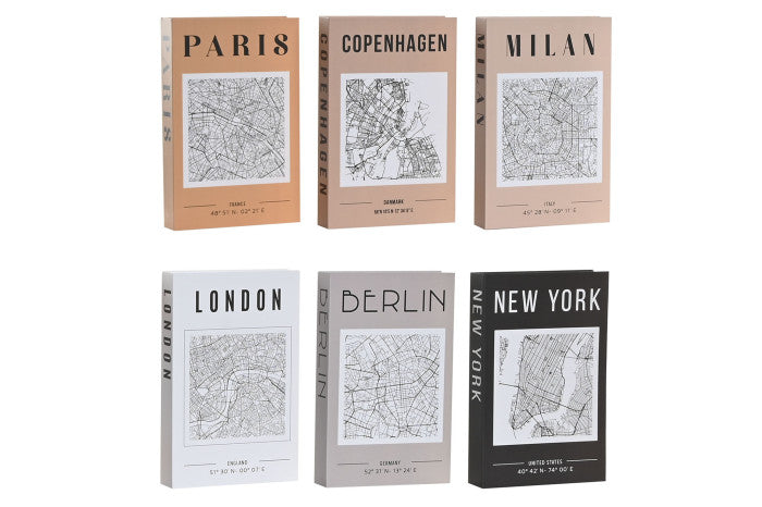Caja libros ciudades