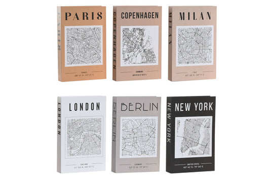 Caja libros ciudades