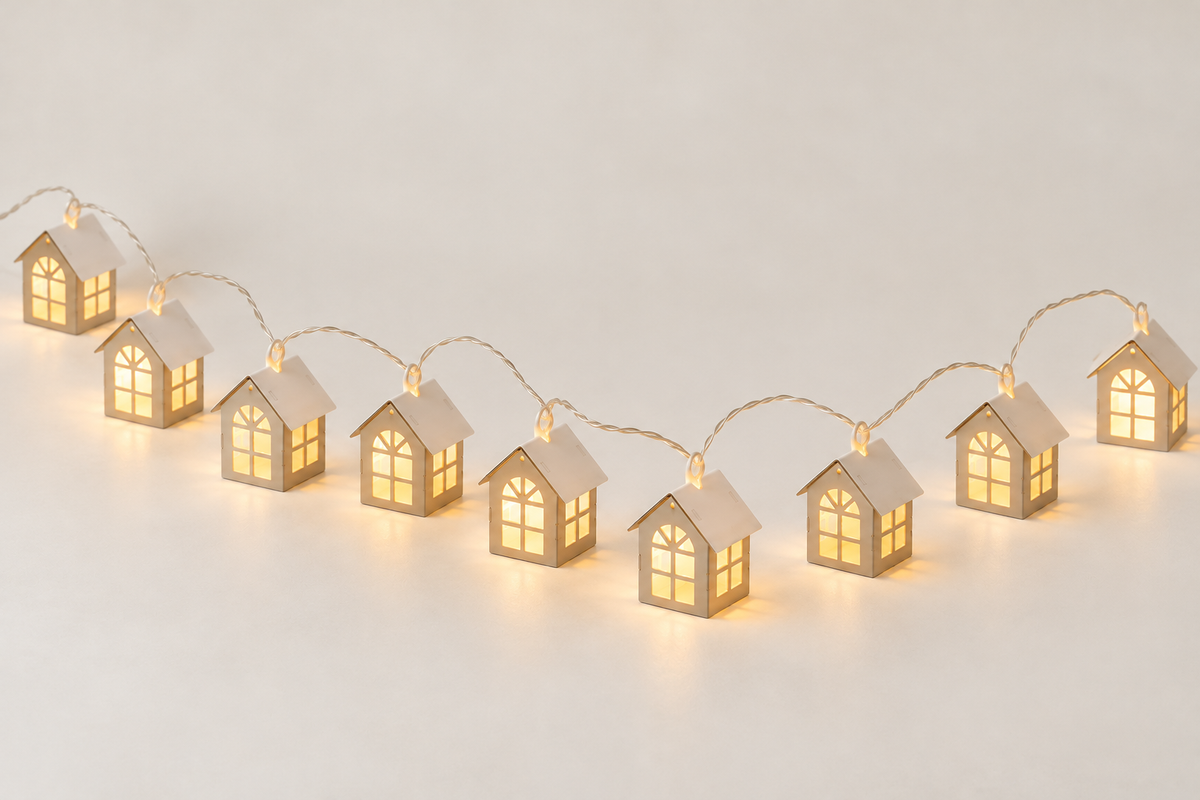 Guirnalda casitas led