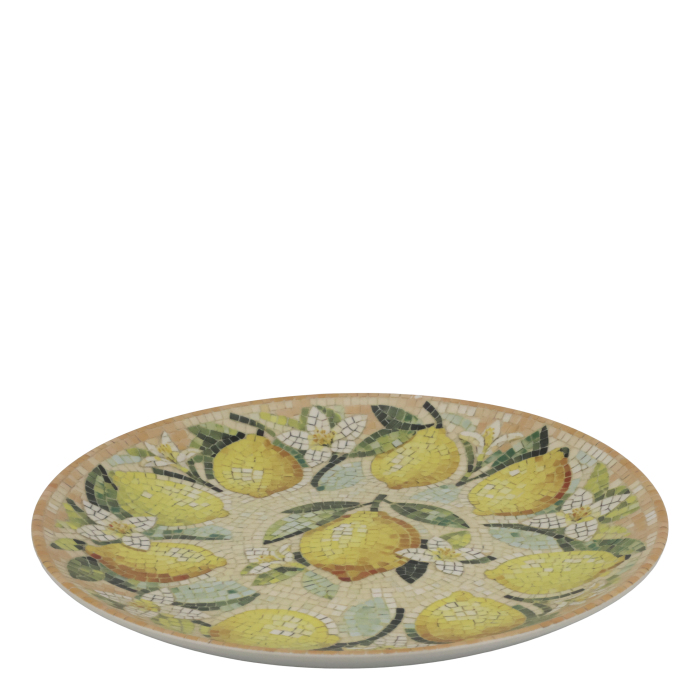 Plato mosaico limones grande