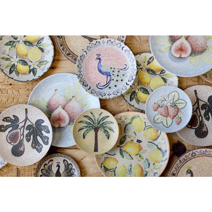 Plato mosaico palmera pequeño