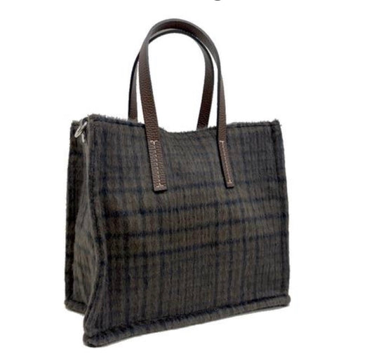 Bolso cuadros Rea mediano