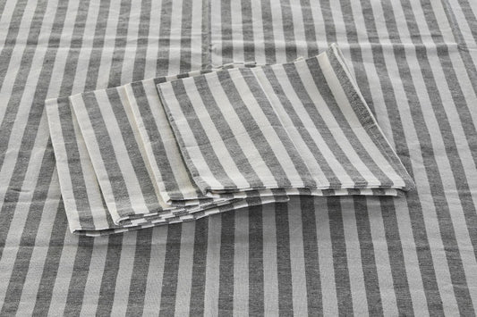 Mantel rayas con 8 servilletas