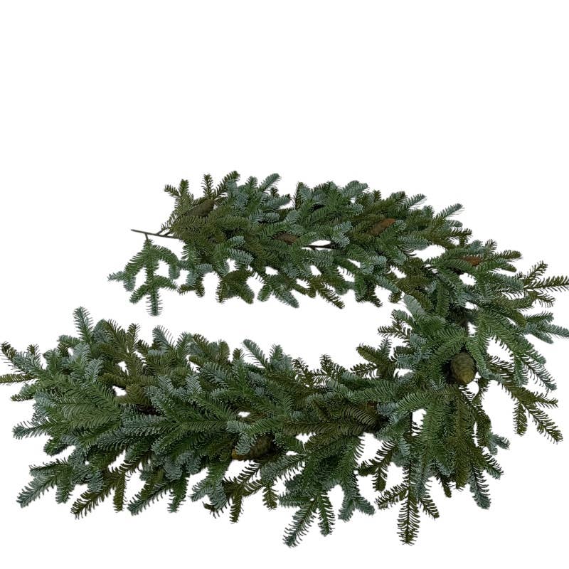 Guirnalda de abeto Nobilis con piñas 180 cm verde
