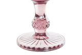 Set 5 copas cristal rosa grabado