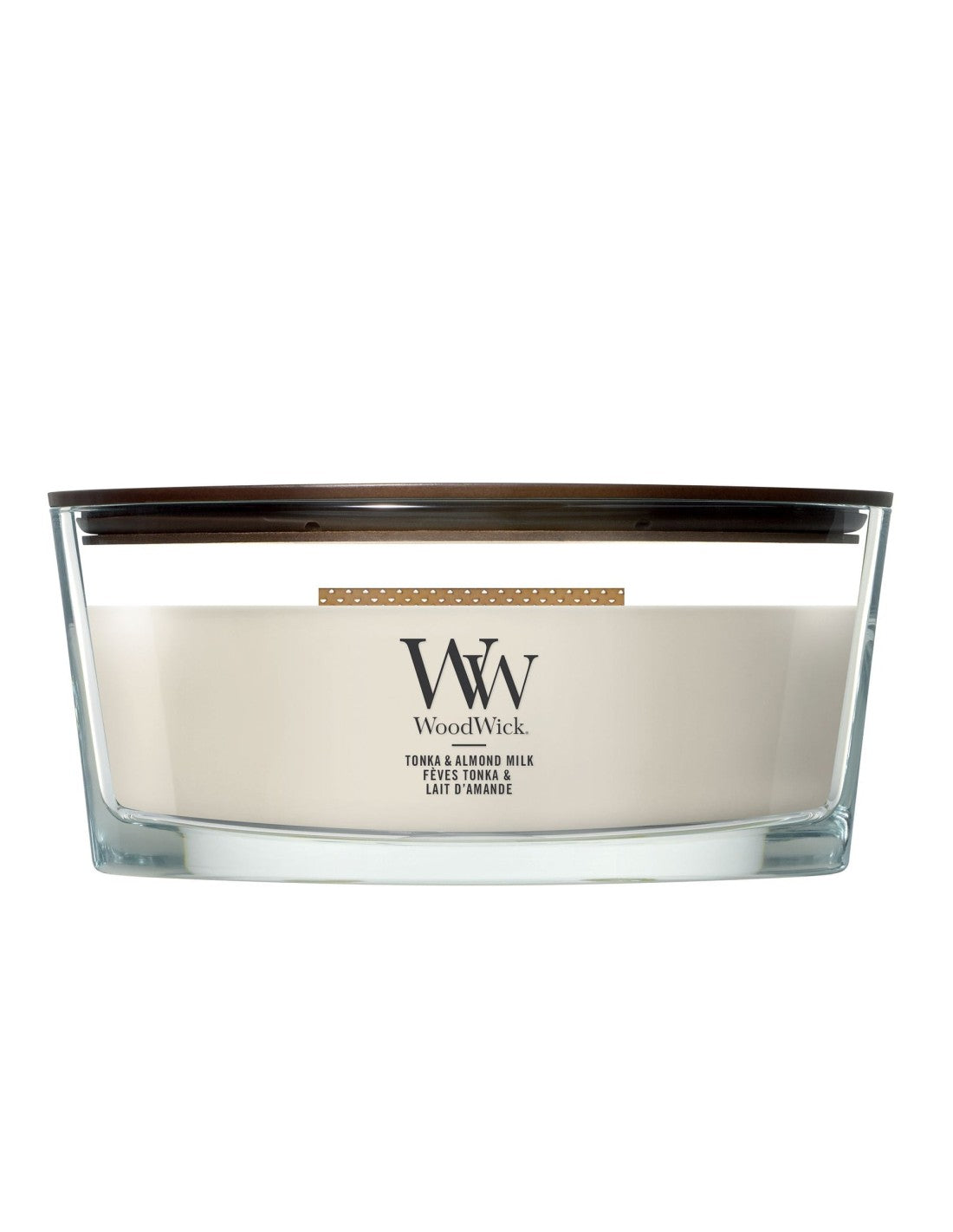 Velas chimenea Woodwick Tonka y Leche almendra