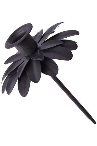 Velero flor metalizado negro