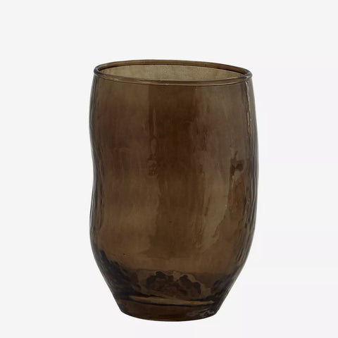 Set 4 vasos marrón oscuro hecho a mano